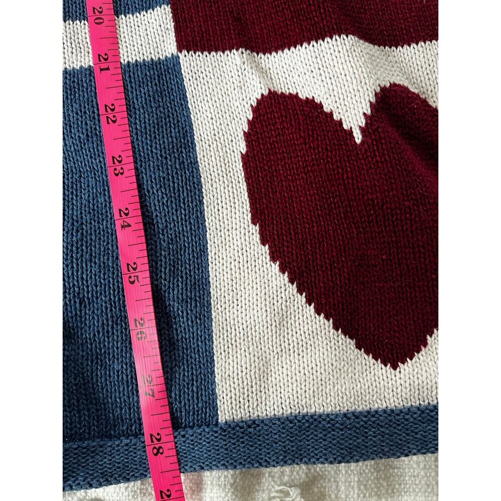 Vintage 90s Americana Cardigan USA Patriotic Cottage Granny July 4 Plus Size 1X - Picture 7 of 8